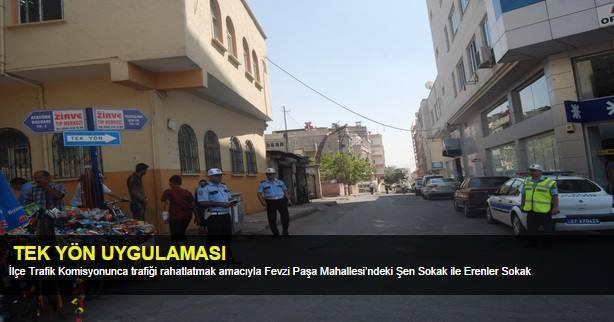 Ilçe trafik komisyonundan tek yön uygulaması