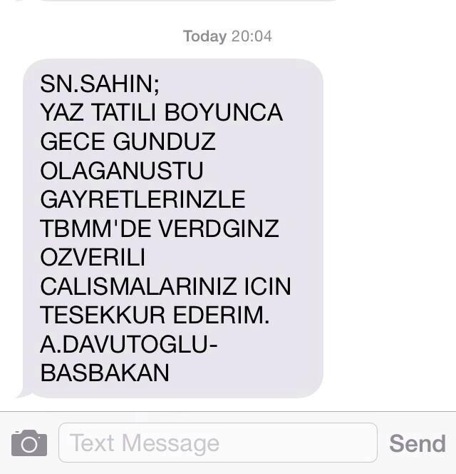Ali Şahin Mesajları