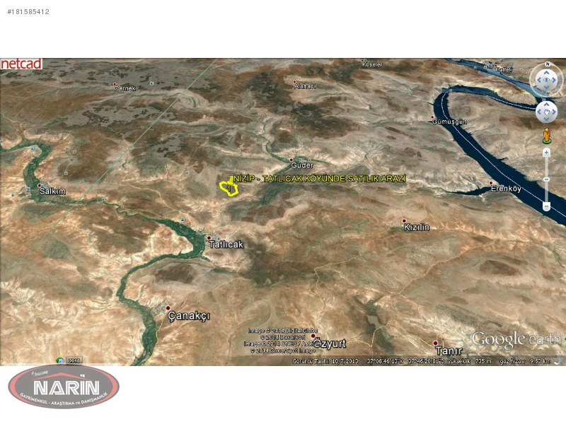 Narin'den nizip tatlıcak'ta satılık arazi
