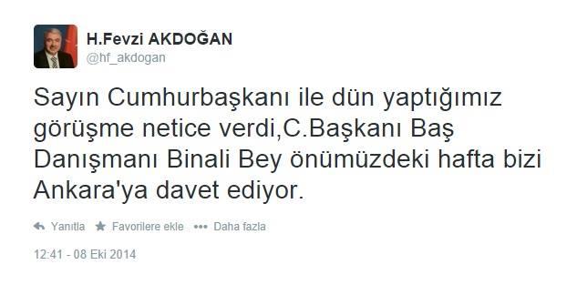 Photo - ERDOĞAN-AKDOĞAN GÖRÜŞMESİ  NETİCE VERDİ :AKDOĞAN,RESMİ TWİTTER HESABINDA  ANK