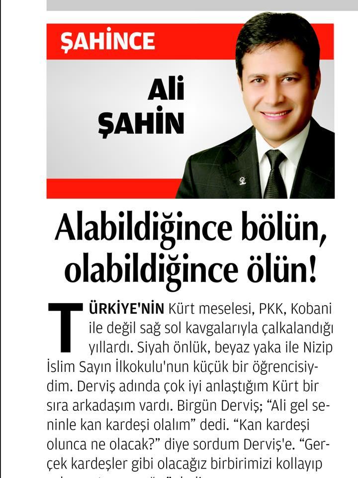 Ali Şahin Mesajları