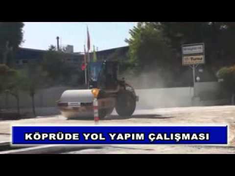 Köprüde yol yapım çalışması