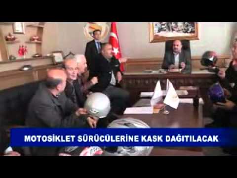 Motosiklet sürücülerine kask dağıtılacak