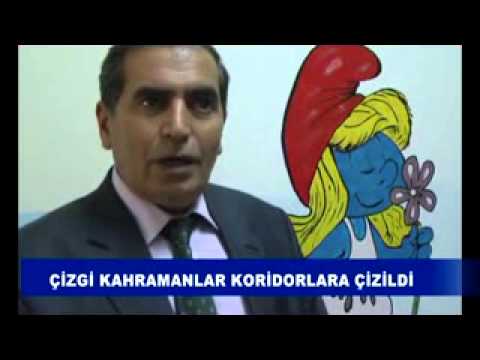 çizgi kahramanlar koridorlara çizildi