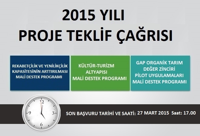 İpekyolu Kalkınma Ajansı 2015 Yılı Proje Teklif Çağrısı İpekyolu Kalkınma Ajansı 2015 Yılı Proje Teklif Çağrısı