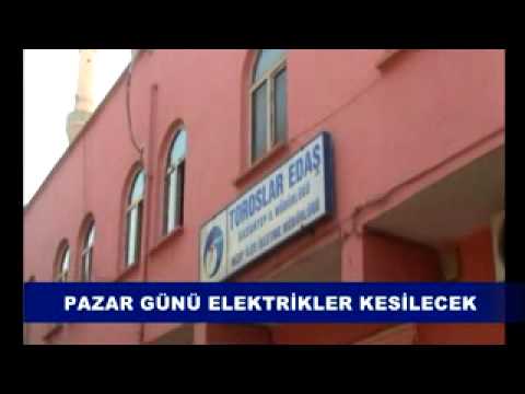 Pazar günü elektrikler kesilecek