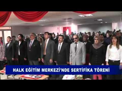 Halk eğitim merkezi'nde sertifika töreni
