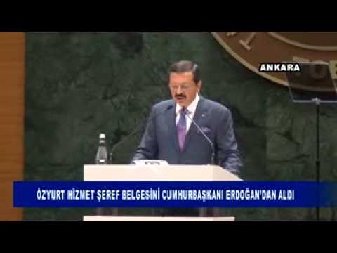 özyurt hizmet şeref belgesini cumhurbaşkanı erdoğandan aldı