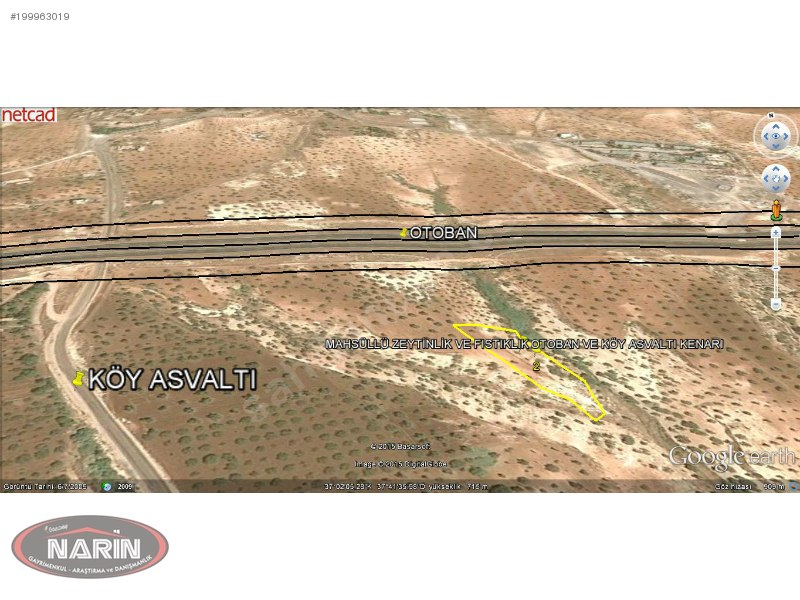 NARİN GAYRİMENKUL'den- KOCATEPEDE ASVALT OTOBAN KENARI ARAZİ