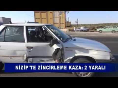 Nizip'te zincirleme kaza 2 yarali