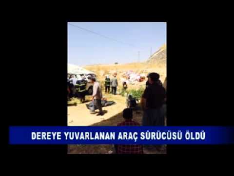 Dereye yuvarlanan araç sürücüsü öldü