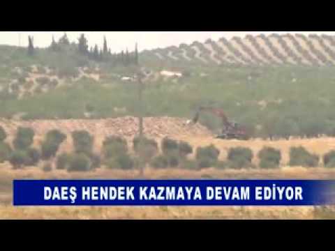 Daeş hendek kazmaya devam ediyor