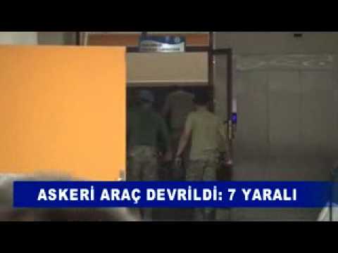 Askeri araç devrildi  7 yarali