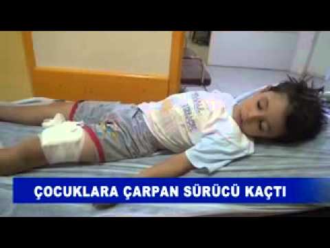 çocuklara çarpan sürücü kaçti
