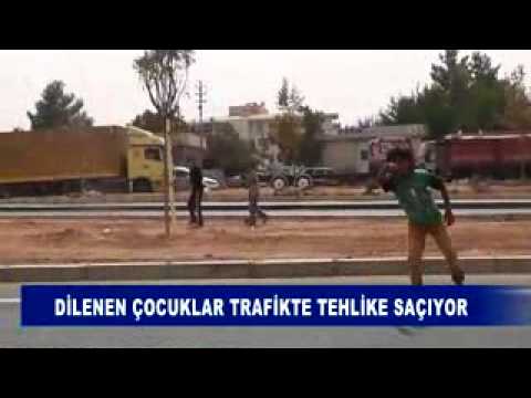 Dilenen çocuklar trafikte tehlike saçiyor