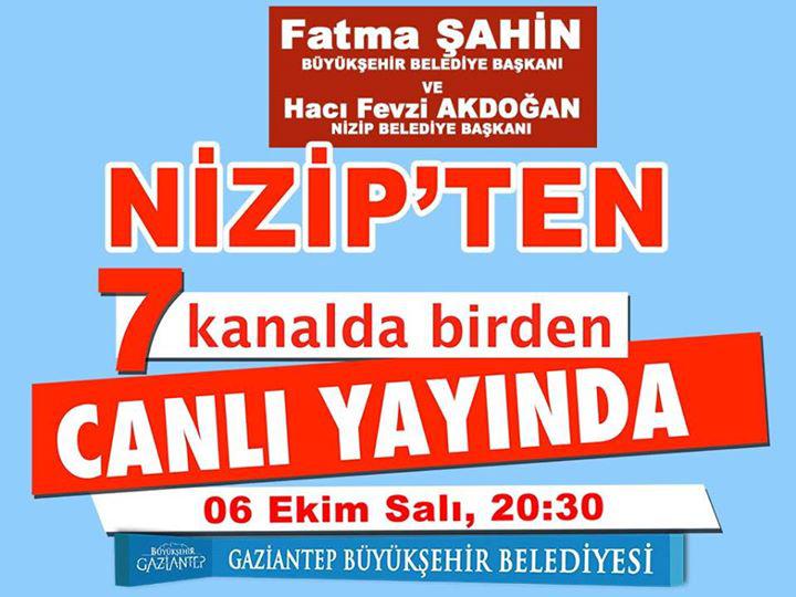Nizip'den 7 Tv Kanalından birden Canlı Yayın