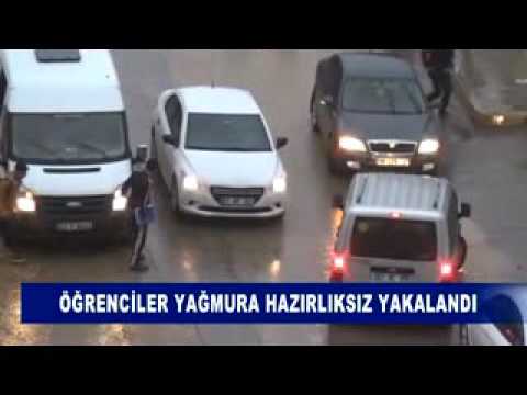 öğrenciler yağmura hazirliksiz yakalandi