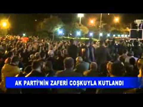 Ak parti’nin zaferi coşkuyla kutlandi