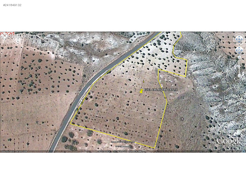 EZEL EMLAK TAN NİZİP SEKİLİ DE 13300 m2 ASFALT ÜSTÜ
