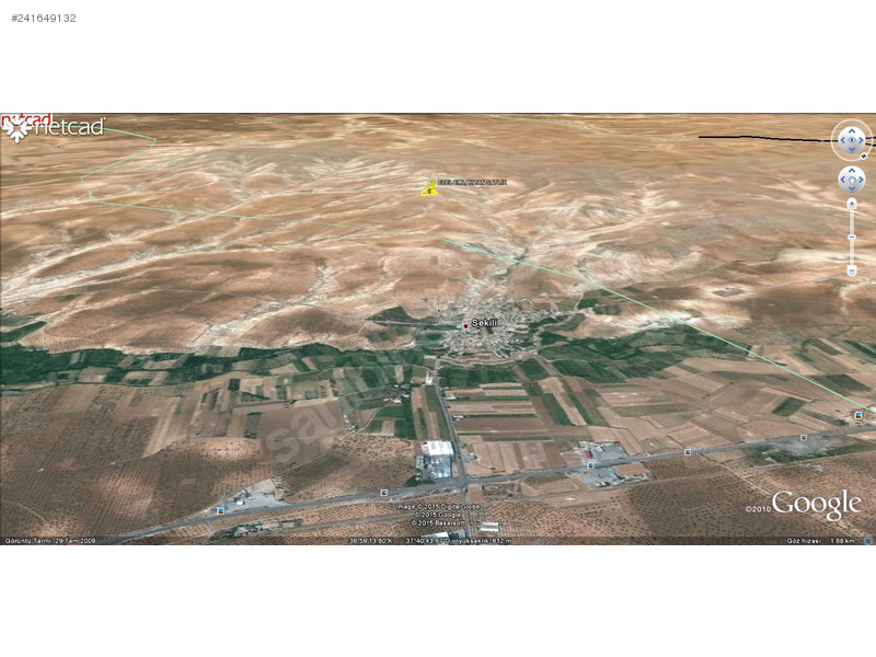 EZEL EMLAK TAN NİZİP SEKİLİ DE 13300 m2 ASFALT ÜSTÜ