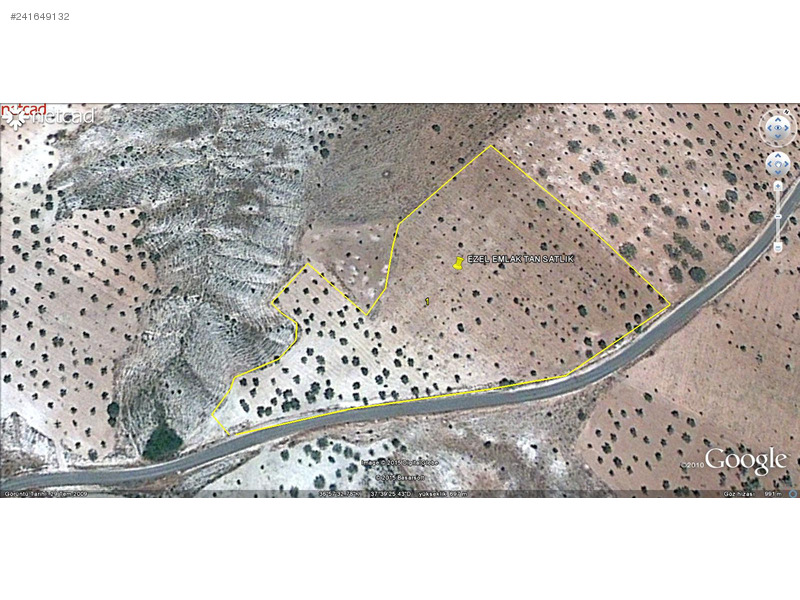 EZEL EMLAK TAN NİZİP SEKİLİ DE 13300 m2 ASFALT ÜSTÜ