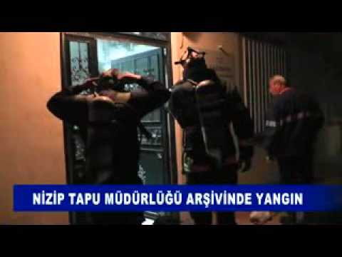 Nizip tapu müdürlüğü arşivinde yangin