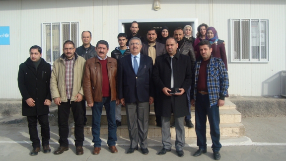 İlçe Milli Eğitim Müdürü Cengiz GÜNDEŞ Geçici Eğitim Merkezini Ziyaret Etti.