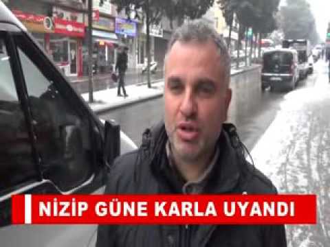 Nizip güne karla uyandi