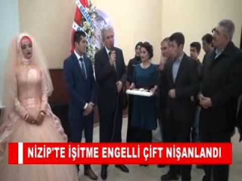 Nizip'te işitme engelli çift nişanlandi
