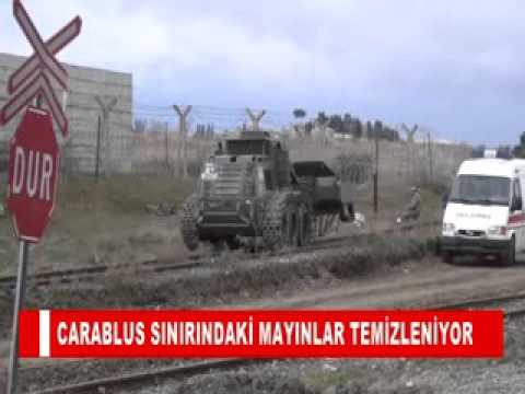 Carablus sinirindaki mayinlar temizleniyor