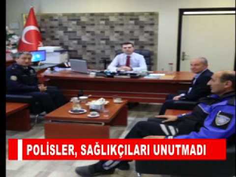 Polisler, sağlikçilari unutmadi
