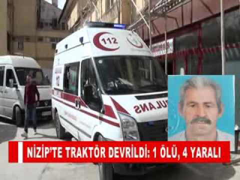 Nizip’te traktör devrildi 1 ölü, 4 yarali