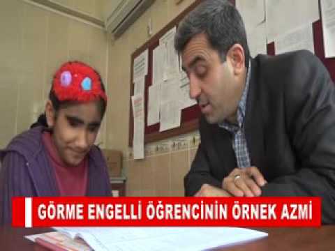 Görme engelli öğrencinin örnek azmi
