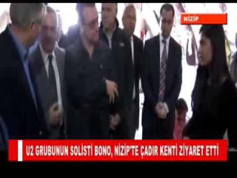 U2 grubunun solisti bono, nizip'te çadir kenti ziyaret etti