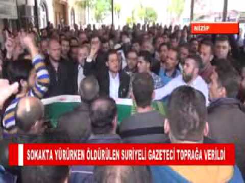 Sokakta yürürken öldürülen suriyeli gazeteci toprağa verildi