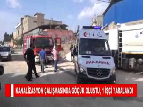 Kanalizasyon çalişmasinda göçük oluştu, 1 işçi yaralandi