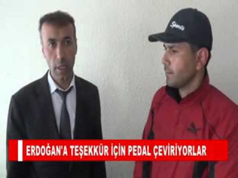 Erdoğan'a teşekkür için pedal çeviriyorlar