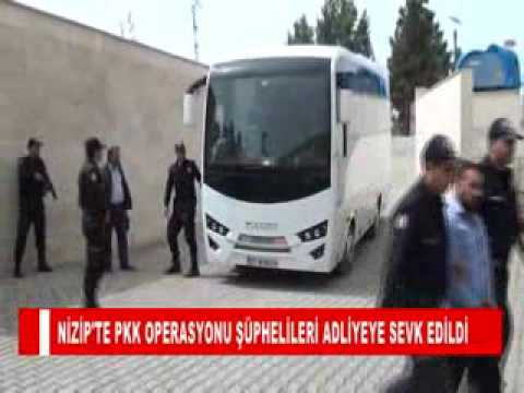 Nizip'te pkk operasyonu şüphelileri adliyeye sevk edildi