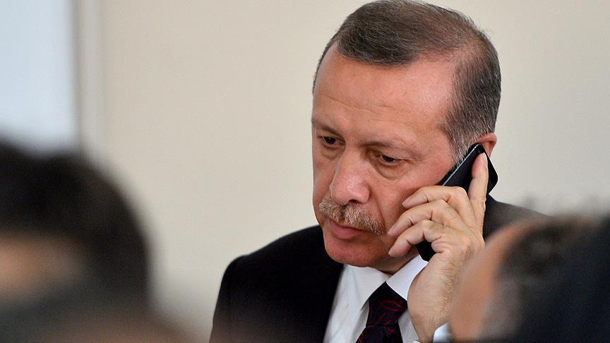 Cumhurbaşkani erdoğan şehit ailesiyle telefonla görüştü
