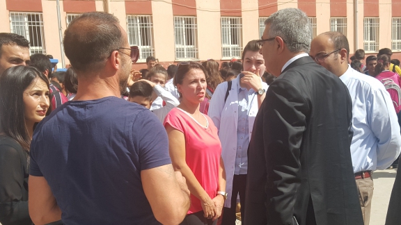 Cengiz gündeş anaokulu inşaatinda incelemelerde bulundu