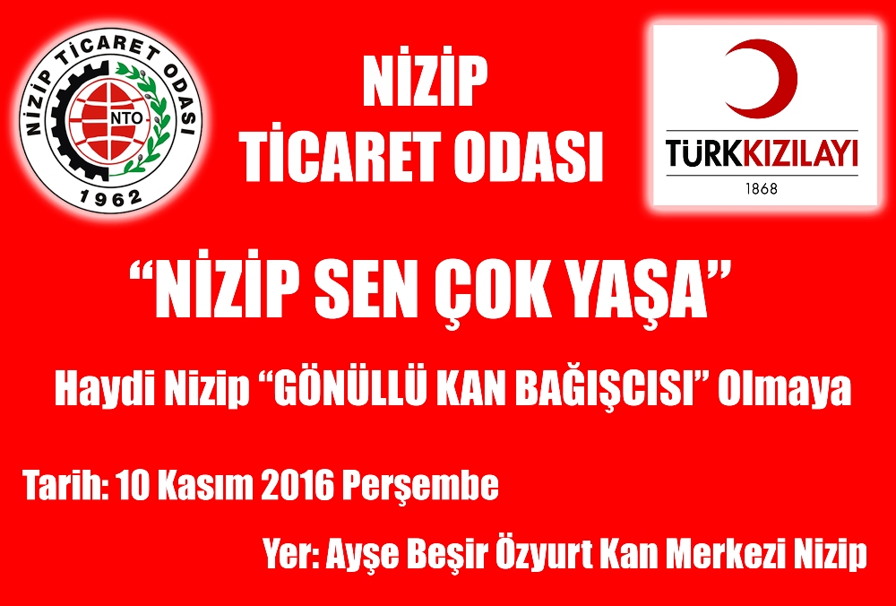 Nizip Ticaret Odası?ndan Kan Bağışı Kampanyası Nizip Ticaret Odası?ndan Kan Bağışı Kampanyası