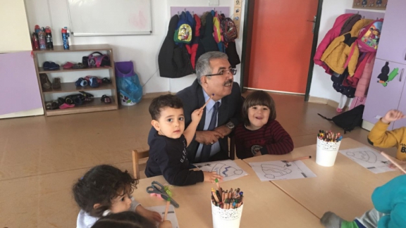 İlçe Milli Eğitim Müdürü Cengiz GÜNDEŞ Fırat Anaokulu´nu Ziyaret Etti