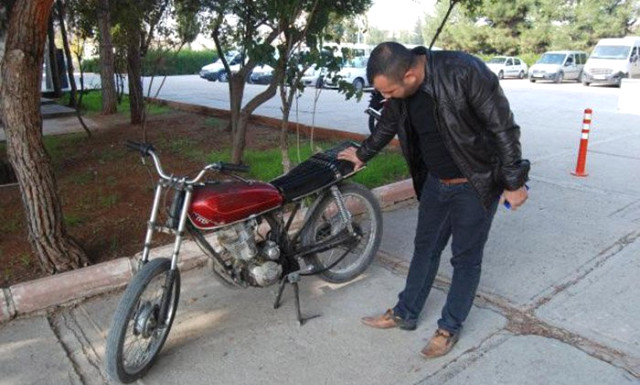 çalinti motosiklete polis el koydu