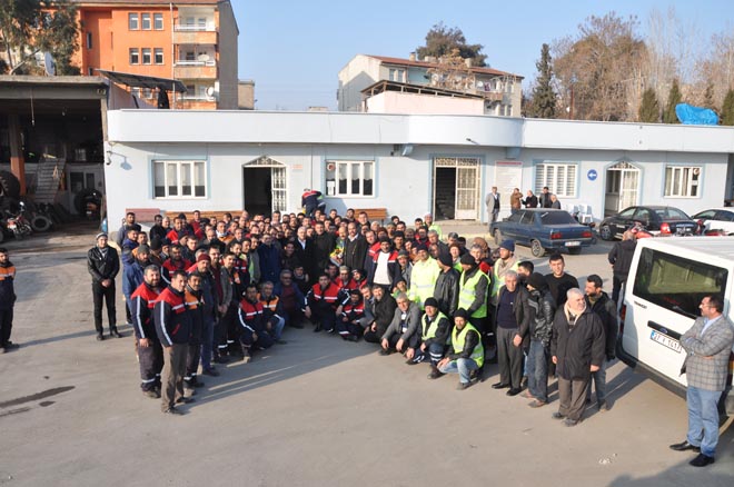 Başkan akdoğan temizlik işçilerini, ziyaret etti
