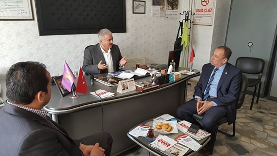 Akdoğan  kahveciler ve lokantacilar odasini ziyaret etti