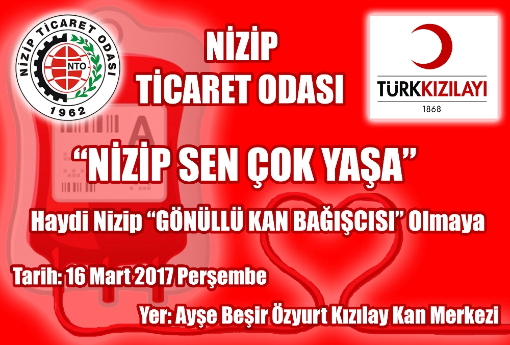 Nizip Ticaret Odası?ndan Geleneksel Kan Bağışı Kampanyası Nizip Ticaret Odası?ndan Geleneksel Kan Bağışı Kampanyası