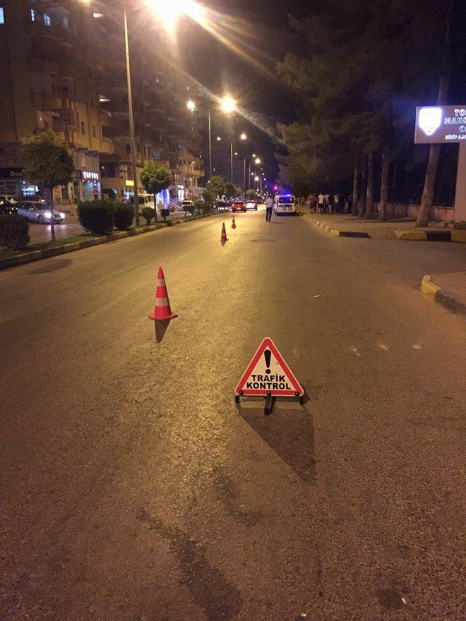 Trafik ekiplerinden gece uygulamasi
