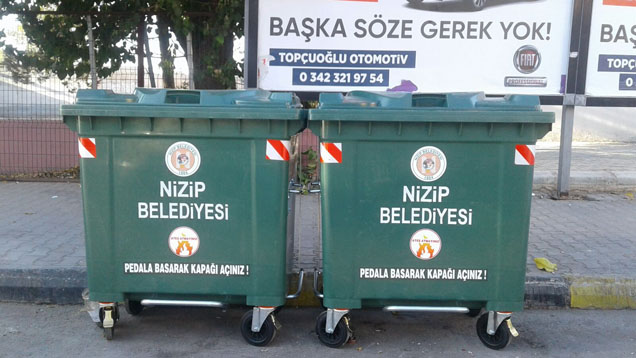 Daha temiz nizip için yeni konteynerler