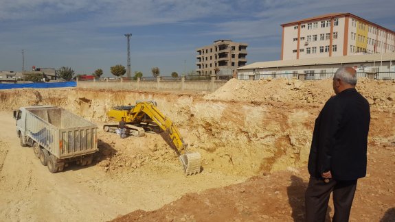 Özel  Eğitim, Mesleki Eğitim ve İş Okulu İnşaatını ziyaret