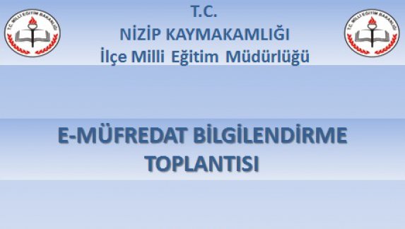 E-Müfredat Bilgilendirme GÜNCEL
